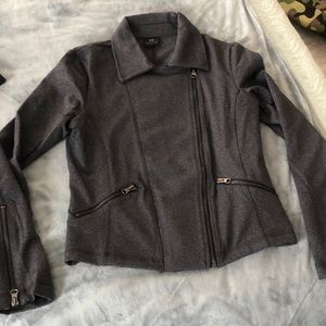 Gray stretch athletic/leisure jacket